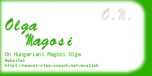 olga magosi business card